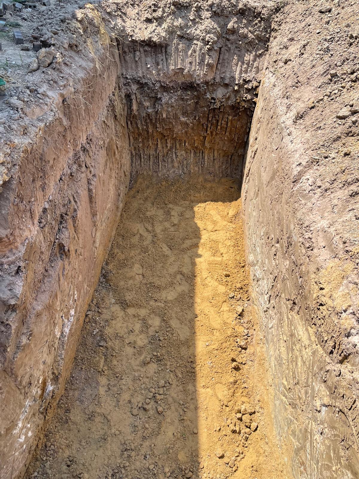 Excavation for septic