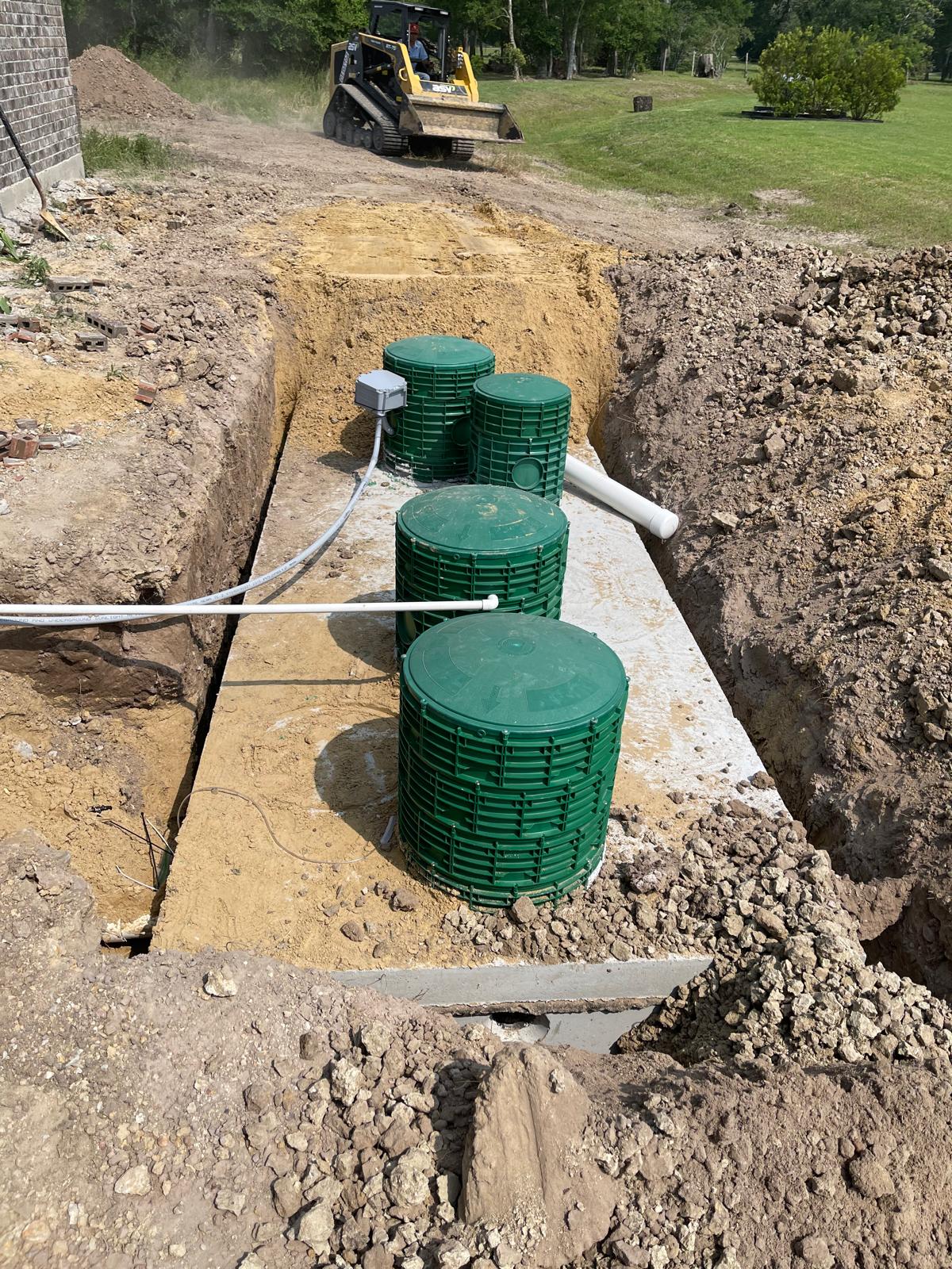 Septic tank installed