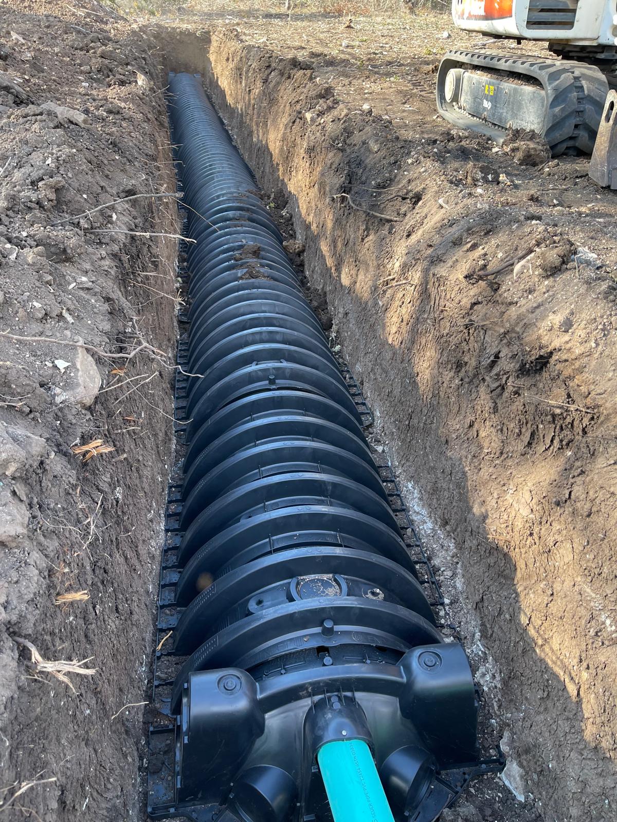 Infiltrator chamber installation