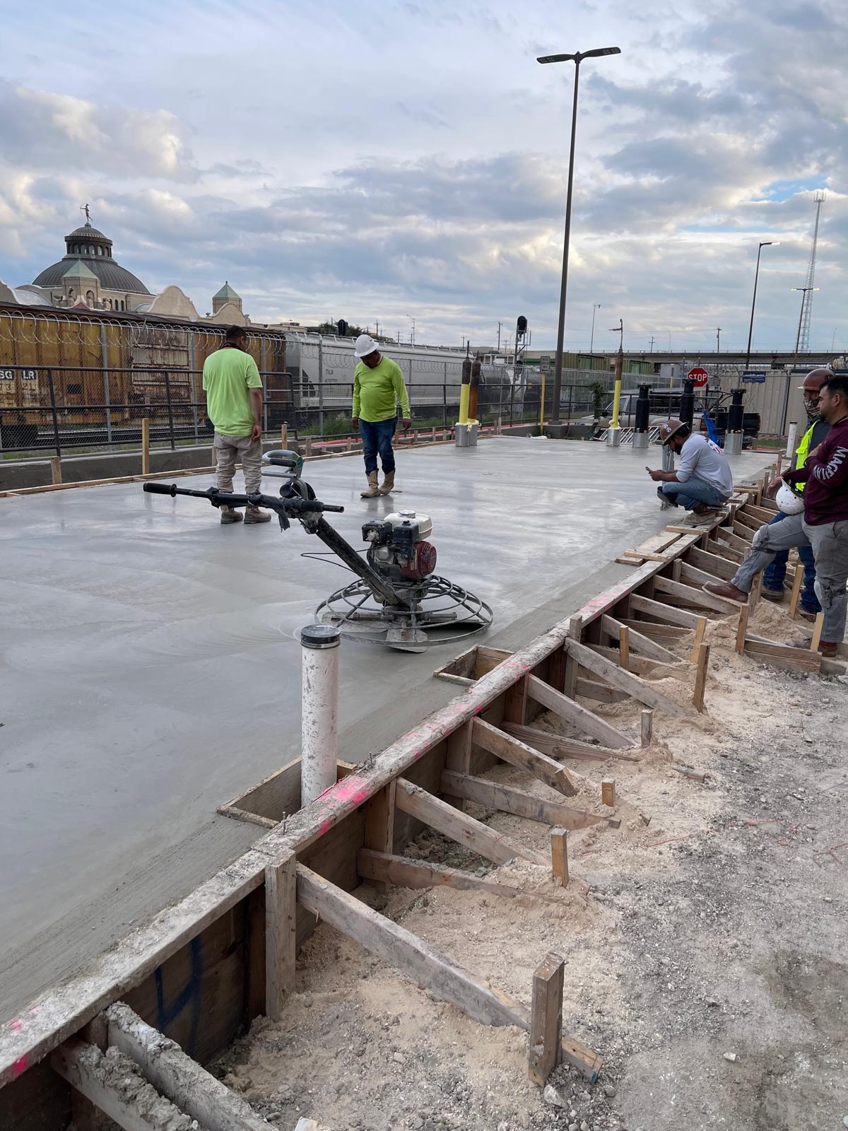 Commercial concrete pour