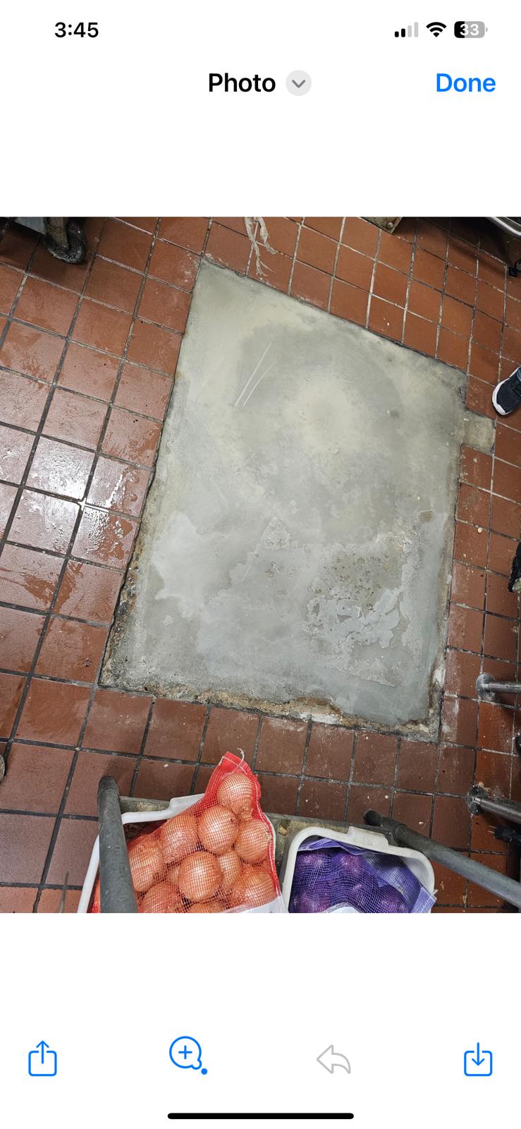 Finished floor repair